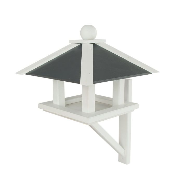 white bird table